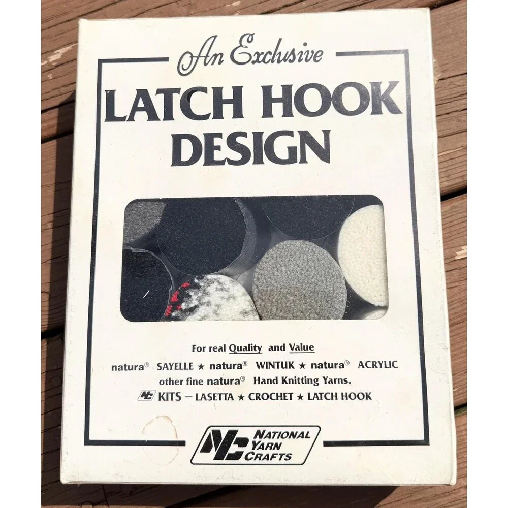 1986 National Yarn Crafts R851 Old English Sheep Dog Latch Hook Kit 20x27 VTG